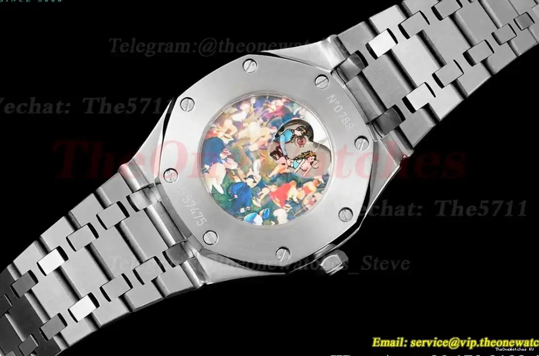 Fake A23J(Erotic) SS SS Oak tourbillon Stk Black Royal ABF 0507